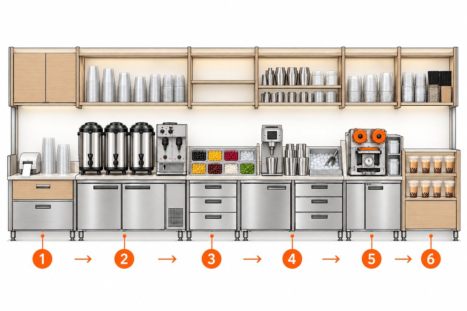 Bar back elevation