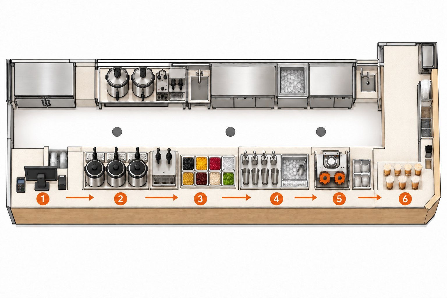 Bar workstation plan
